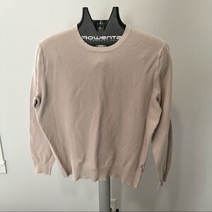 J. Crew Cashmere Blend Tan Crewneck Mens Sweater Size Large